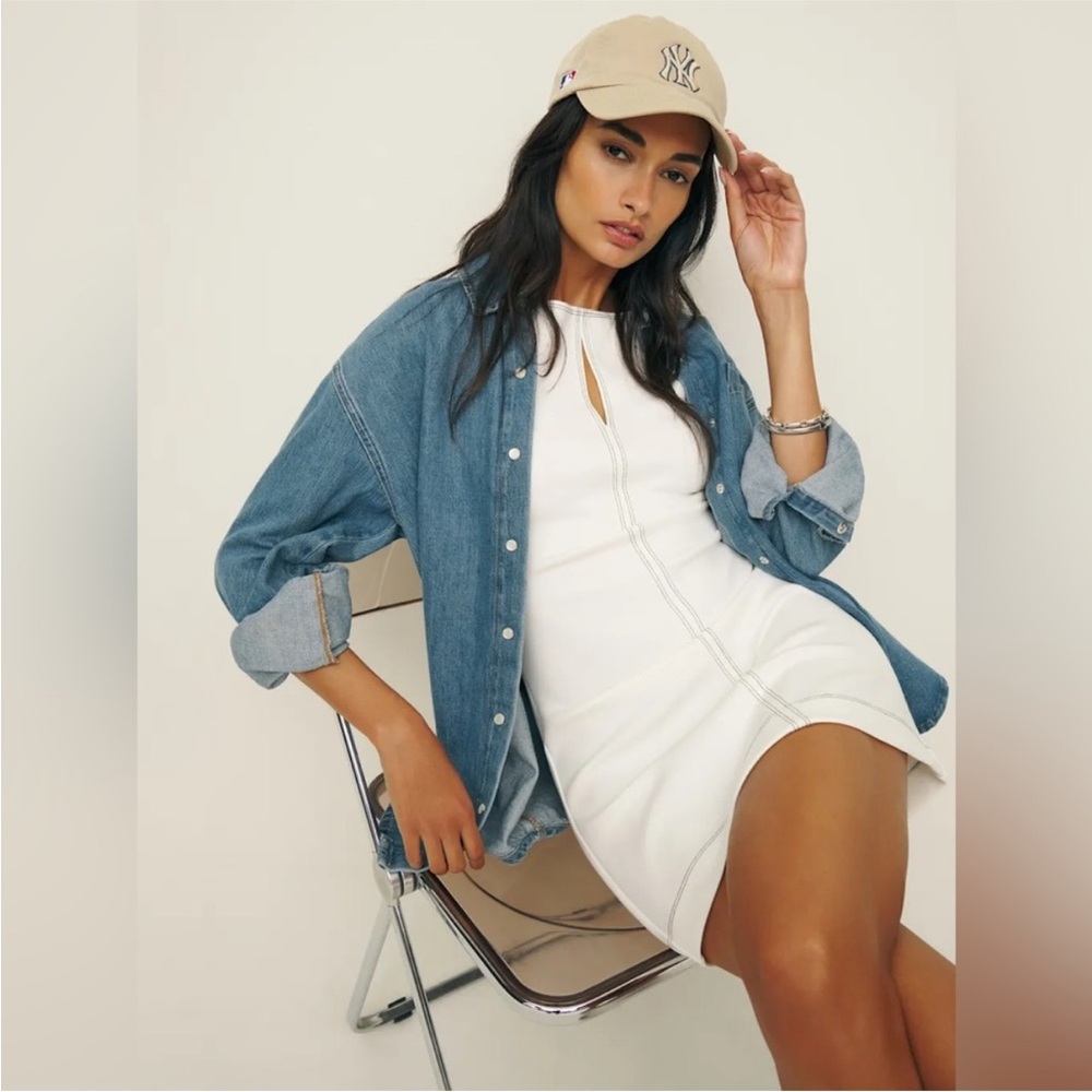 Reformation Carsyn Knit Dress White XS